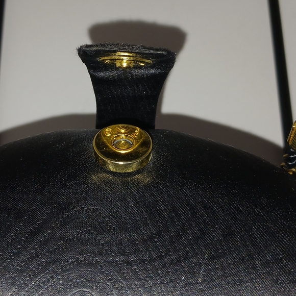 Whiting & Davis Black Satin Crossbody and/or Clutch - Picture 6 of 13